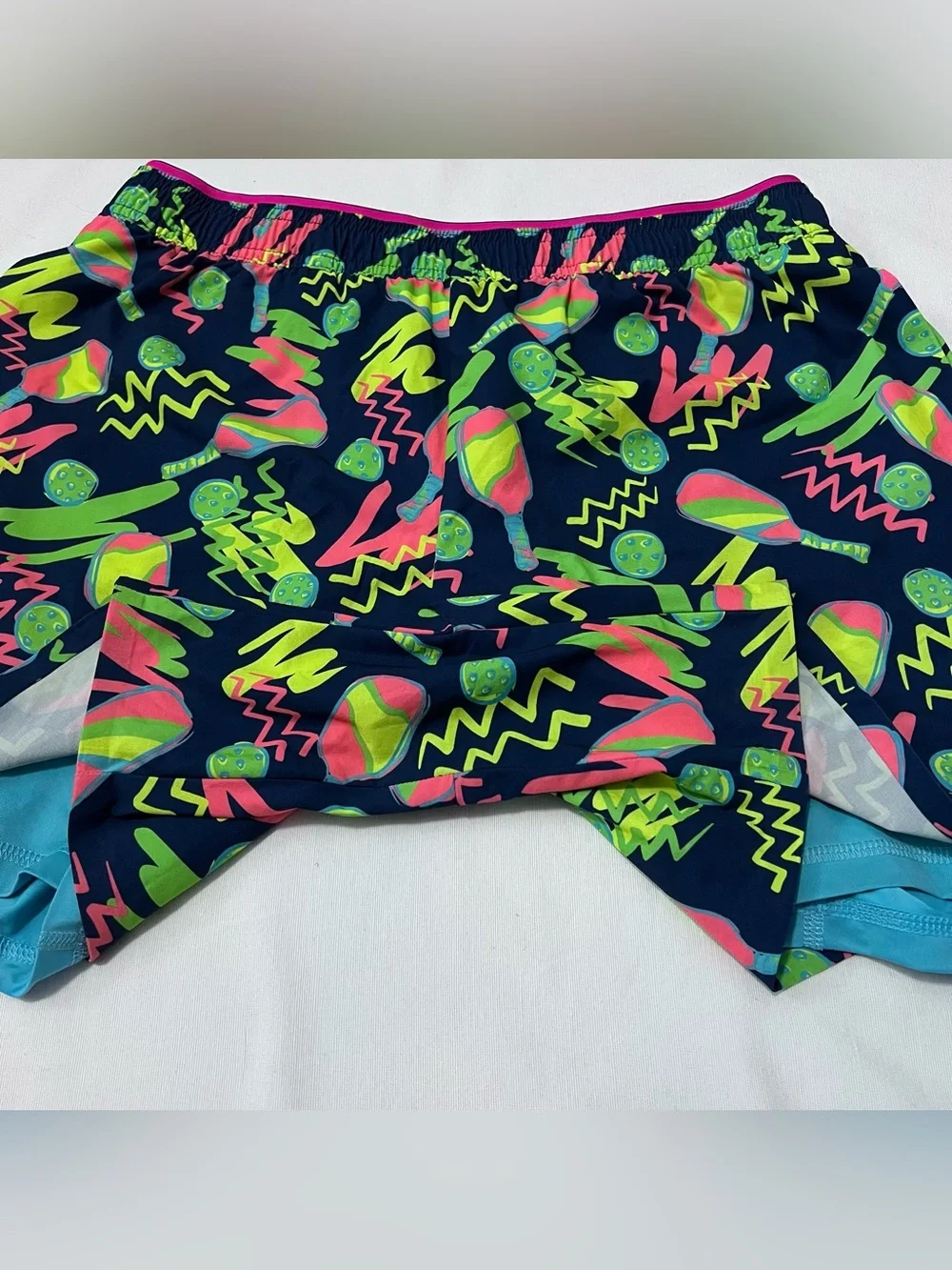 Chubbies Ultimate Training Shorts Neon Pickleball Print Lined 5.5” M